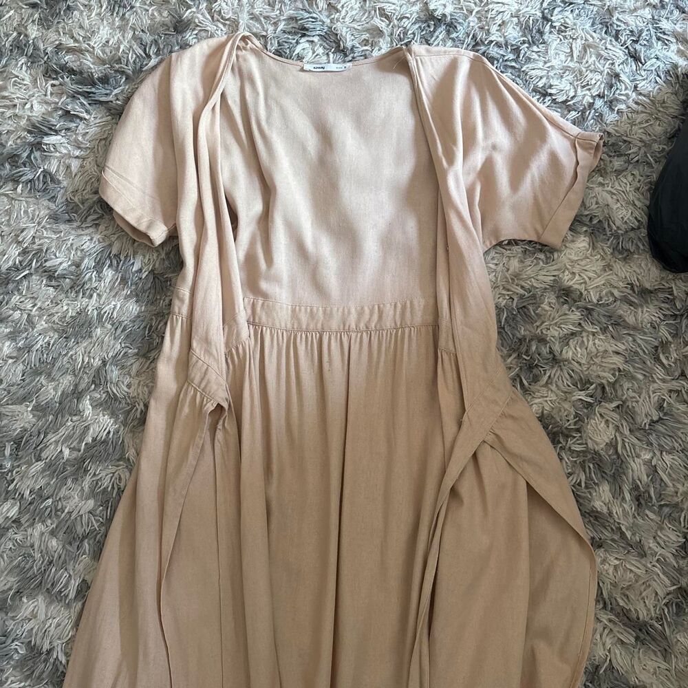 Unbranded Women's Pink and Tan Dress